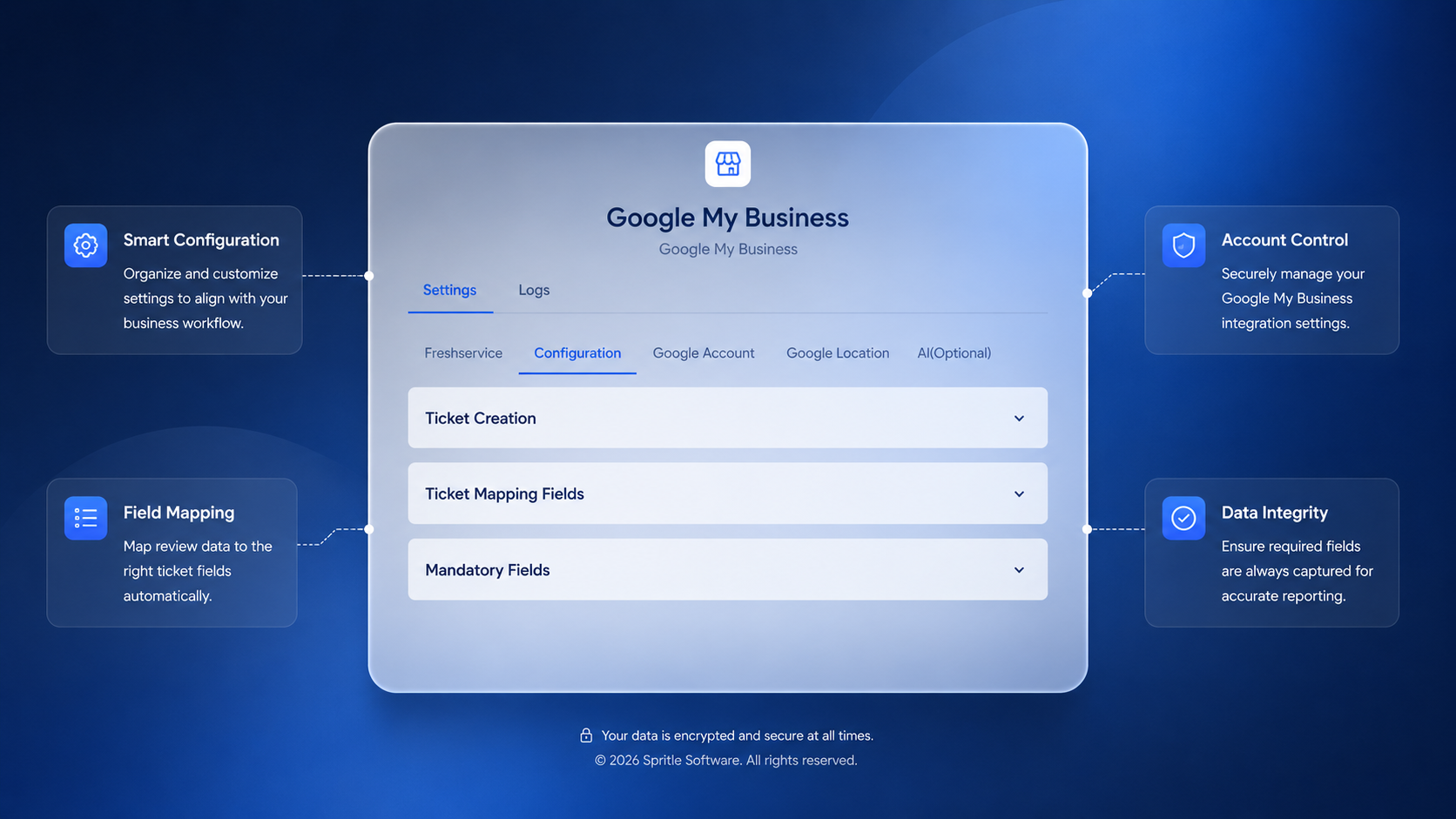 Configuration tab – field mapping and mandatory fields